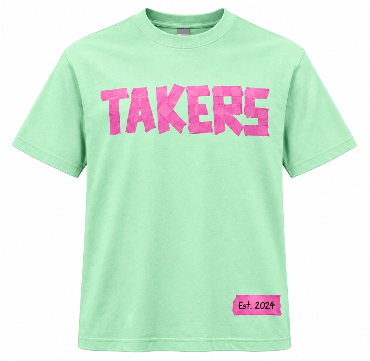 Takers “Tape” Tee (Mint Green/Pink)