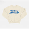 Takers Crew Neck (Cream/Royal Blue)