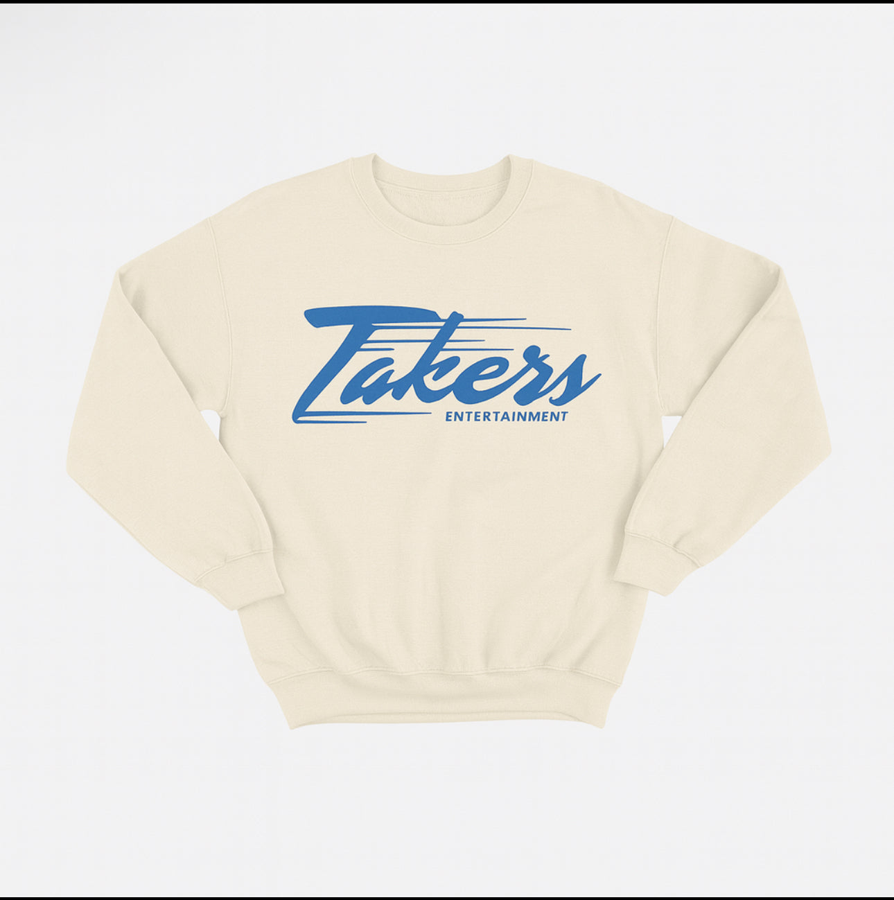 Takers Crew Neck (Cream/Royal Blue)