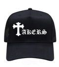 Takers Suede Hat w/ Cross (Black/White)